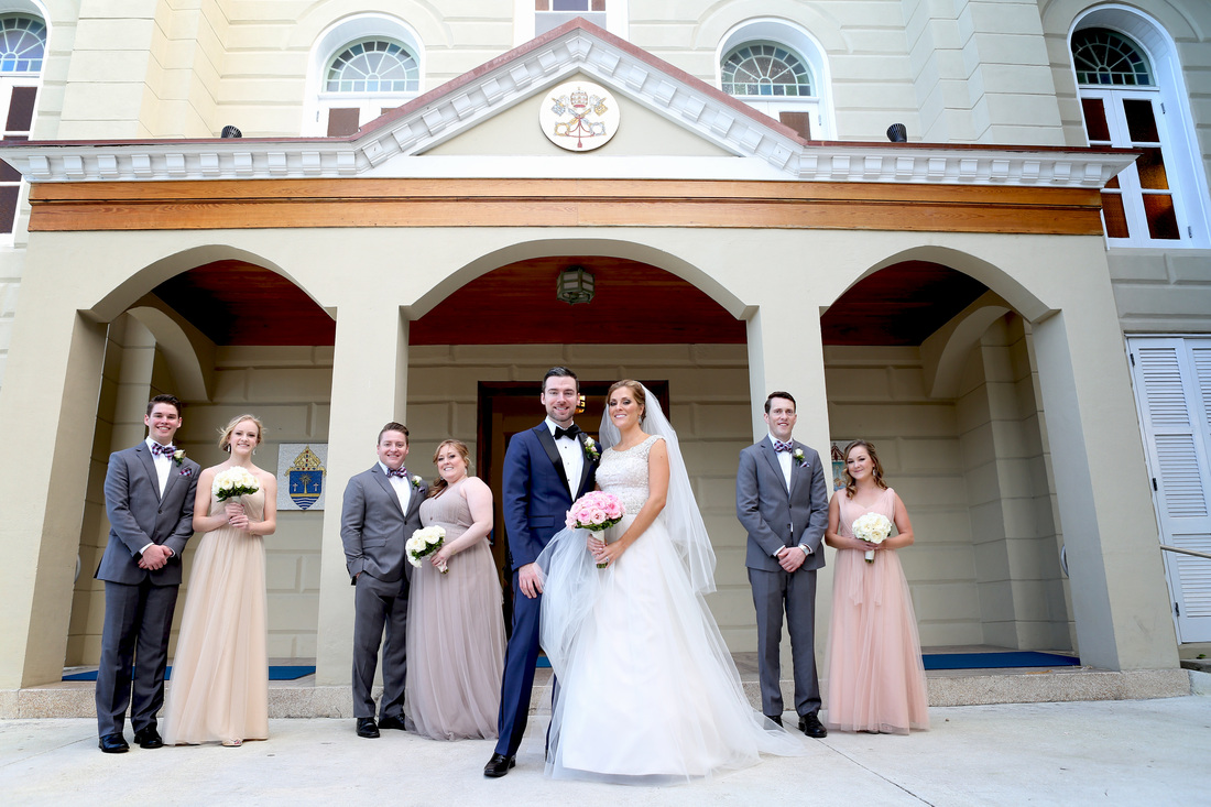 Bridal Photos, Key West wedding photographers, Church wedding, wedding group shots 