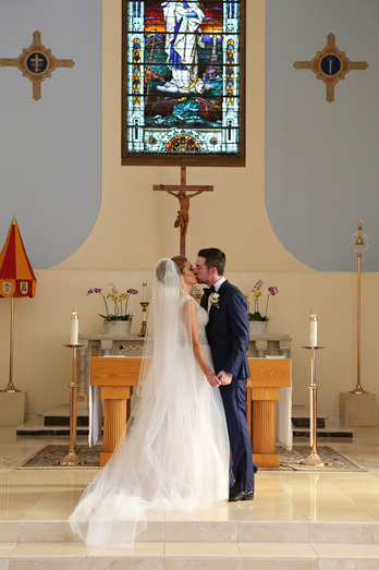St. Mary's church Picture, ceremony in the church photo, bride and groom getting married, 