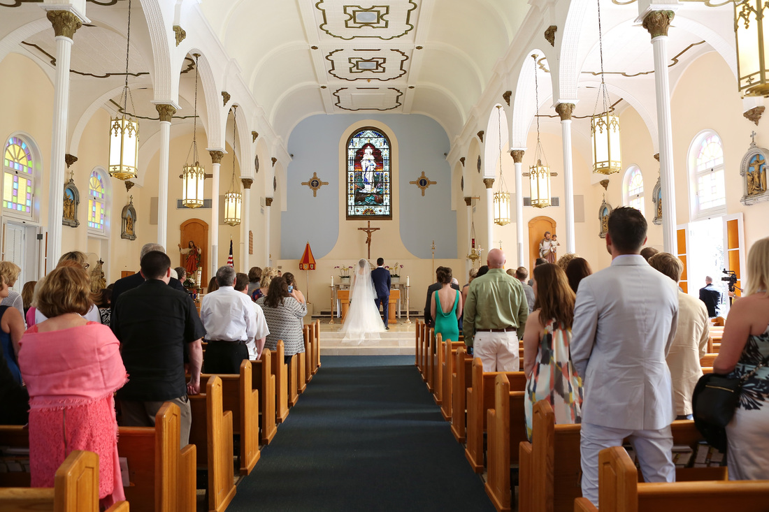 St. Mary's church Picture, ceremony in the church photo, bride and groom getting married, 