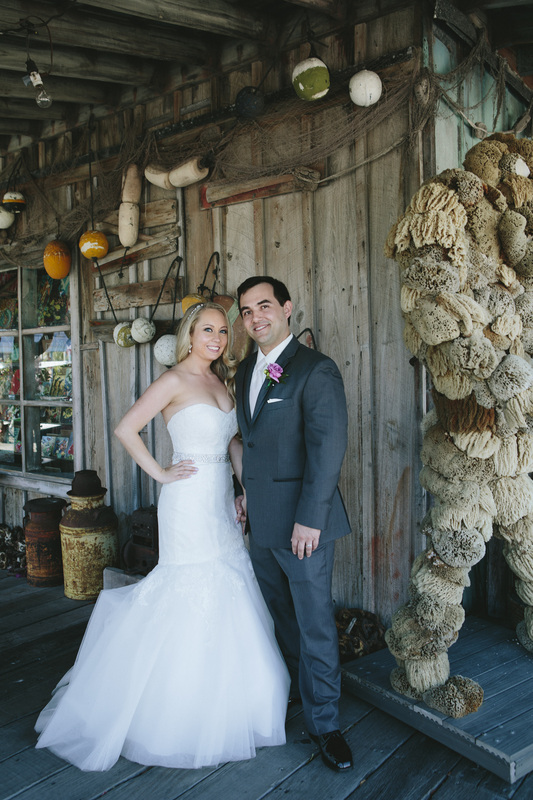 bride and groom Picture in destination wedding key west