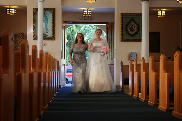 Walking down the isle photo, Bride in the church Picture