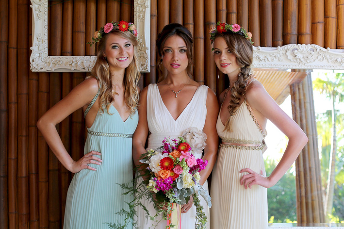 bridesmaids inspiration, colorful bridesmaids dresses, wedding inspiration,
